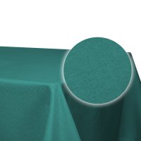 Tischdecke 135x200 cm petrol eckig beschichtet Leinenoptik wasserabweisend Lotuseffekt