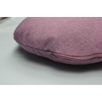 Kissenbezug rund 40 cm lila hell Leinenoptik Kissenhülle Struktur Dek, 5,95 €