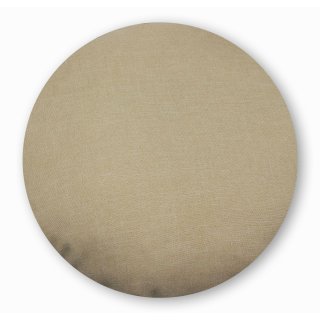 Kissenbezug rund 60 cm beige natur Leinenoptik Kissenhülle Struktur Deko Kissen