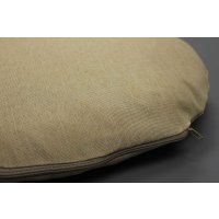 Kissenbezug rund 60 cm beige natur Leinenoptik Kissenhülle Struktur Deko Kissen