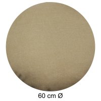 Kissenbezug rund 60 cm beige natur Leinenoptik Kissenhülle Struktur Deko Kissen