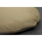 Kissenbezug rund 60 cm beige natur Leinenoptik Kissenhülle Struktur Deko Kissen