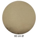 Kissenbezug rund 60 cm beige natur Leinenoptik Kissenhülle Struktur Deko Kissen