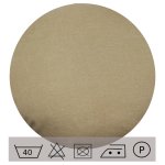 Kissenbezug rund 60 cm beige natur Leinenoptik Kissenhülle Struktur Deko Kissen