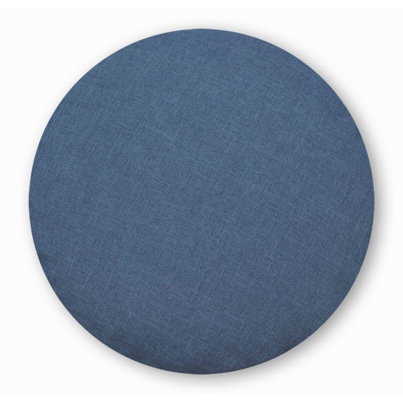 Kissenbezug rund 60 cm blau Leinenoptik Kissenhülle Struktur Deko Kis, 11,95 €