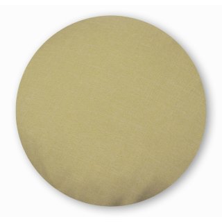 Kissenbezug rund 60 cm gelb Leinenoptik Kissenhülle Struktur Deko Kissen