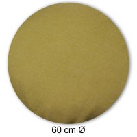 Kissenbezug rund 60 cm gelb Leinenoptik Kissenhülle Struktur Deko Kissen