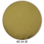 Kissenbezug rund 60 cm gelb Leinenoptik Kissenhülle Struktur Deko Kissen