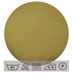 Kissenbezug rund 60 cm gelb Leinenoptik Kissenhülle Struktur Deko Kissen