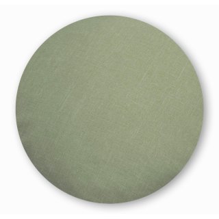 Kissenbezug rund 60 cm grün hell Leinenoptik Kissenhülle Struktur Deko Kissen