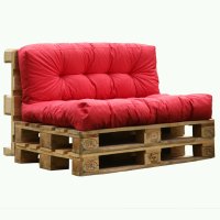Palettensitzkissen 2er Set in vier Farben 120x80 cm und 120x40 cm