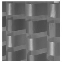 Vorhang grau Ösen 140x245 cm halb transparent Voile Gardine mit Streifen elegant