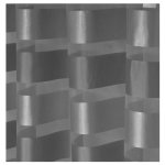 Vorhang grau Ösen 140x245 cm halb transparent Voile Gardine mit Streifen elegant