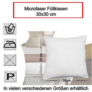 4er Pack Füllkissen 30x30 cm Microfaser Kissenfüllung Kopfkissen Deko, 11,80 €