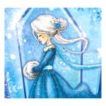 Kinder Platzset "Eisprinzessin" Moderne Platzmatte im winterlichen Design