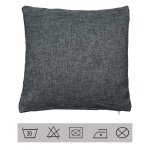 Hochwertige Kissenhülle Leinenoptik 50 x 50 cm Grau Kissenbezug Sofakissen 2er Set
