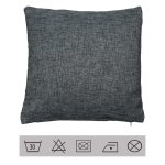 Hochwertiger Kissenbezug 50x50 cm Grau Leinenoptik Kissen Kissenhülle Sofakissen