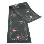 Weihnachten Tischläufer 35 x 170 cm Tischdecke mit Stickerei Weihnachtsdeko Leinenoptik