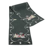 Weihnachten Tischläufer 35 x 170 cm Tischdecke mit Stickerei Weihnachtsdeko Leinenoptik