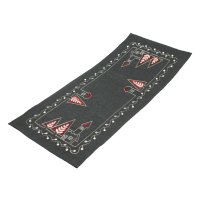 Tischläufer 40 x 90 cm Weihnachten Tischdecke mit Stickerei Weihnachtsdeko Leinenoptik