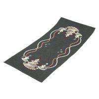 Tischläufer 40 x 90 cm Weihnachten Tischdecke mit Stickerei Weihnachtsdeko Leinenoptik
