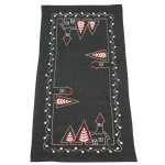 Tischläufer 40 x 90 cm Weihnachten Tischdecke mit Stickerei Weihnachtsdeko Leinenoptik