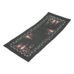 Tischläufer 40 x 90 cm Weihnachten Tischdecke mit Stickerei Weihnachtsdeko Leinenoptik