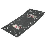Tischläufer 40 x 90 cm Weihnachten Tischdecke mit Stickerei Weihnachtsdeko Leinenoptik