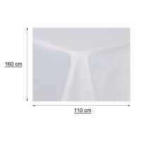 Tischdecke fleckenabweisend Leinenoptik Weiß 110x160 cm eckig bügelfrei beschichtet Lotuseffekt