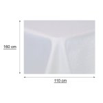 Tischdecke fleckenabweisend Leinenoptik Weiß 110x160 cm eckig bügelfrei beschichtet Lotuseffekt