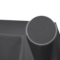Tischdecke Leinenoptik Anthrazit 110 x 220 cm eckig Lotuseffekt beschichtet wasserabweisend schmutzabweisend