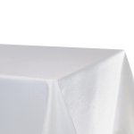 Tischdecke Leinenoptik Weiß 110 x 220 cm eckig Lotuseffekt beschichtet wasserabweisend schmutzabweisend