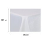 Tischdecke Leinenoptik Weiß 110 x 220 cm eckig Lotuseffekt beschichtet wasserabweisend schmutzabweisend