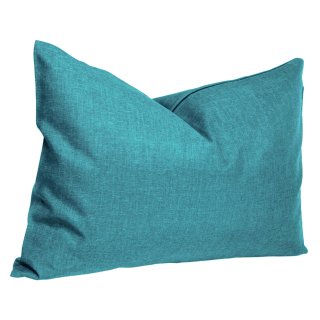 Kissenbezug 30x50 cm petrol Struktur Leinenoptik Kissenhülle für Dekokissen
