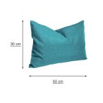 Kissenbezug 30x50 cm petrol Struktur Leinenoptik Kissenhülle für Dekokissen