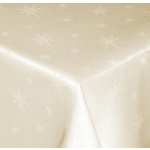 Tischdecke 130x260 cm Lurex Sterne Weihnachten Tischw&auml;sche gl&auml;nzend weihnachtlich