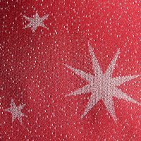 Tischdecke 130x260 cm rot Lurex Sterne Weihnachten Tischwäsche glänzend weihnachtlich