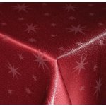 Tischdecke 135 x 180 cm oval Lurex Sterne Weihnachten Tischw&auml;sche gl&auml;nzend weihnachtlich