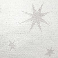 Tischdecke 160 x 220 cm oval weiss Lurex Sterne Weihnachten Tischwäsche glänzend weihnachtlich