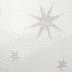 Tischdecke 160 x 220 cm oval weiss Lurex Sterne Weihnachten Tischwäsche glänzend weihnachtlich
