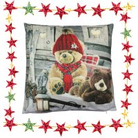 Kissenbezug 40x40 cm Weihnachten Kissen Deko Samt Weich Kissenhülle Dekokissen
