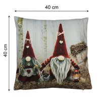 Kissenbezug 40x40 cm Weihnachten Kissen Deko Samt Weich Kissenhülle Dekokissen