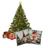 Kissenbezug 40x40 cm Weihnachten Kissen Deko Samt Weich Kissenhülle Dekokissen
