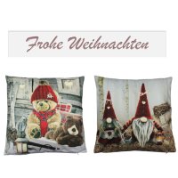 Kissenbezug 40x40 cm Weihnachten Kissen Deko Samt Weich Kissenhülle Dekokissen