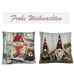 Kissenbezug 40x40 cm Weihnachten Kissen Deko Samt Weich Kissenhülle Dekokissen