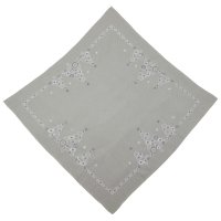 Tischdecke Weihnachten Stickerei Weihnachtsdeko Leinenoptik Mitteldecke Advent