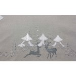 Tischdecke Weihnachten Stickerei Weihnachtsdeko Leinenoptik Mitteldecke Advent
