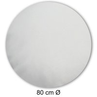 Kissenbezug rund 80 cm weiß Leinenoptik Kissenhülle Struktur Deko Kissen