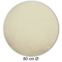 Kissenbezug rund 80 cm ecru Leinenoptik Kissenhülle Struktur Deko Kissen