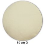 Kissenbezug rund 80 cm ecru Leinenoptik Kissenhülle Struktur Deko Kissen